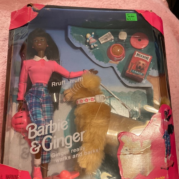 1997 Barbie and Ginger Playset- Pet Dog Really Walks & Barks - Mattel #17116 NIB - Picture 1 of 10